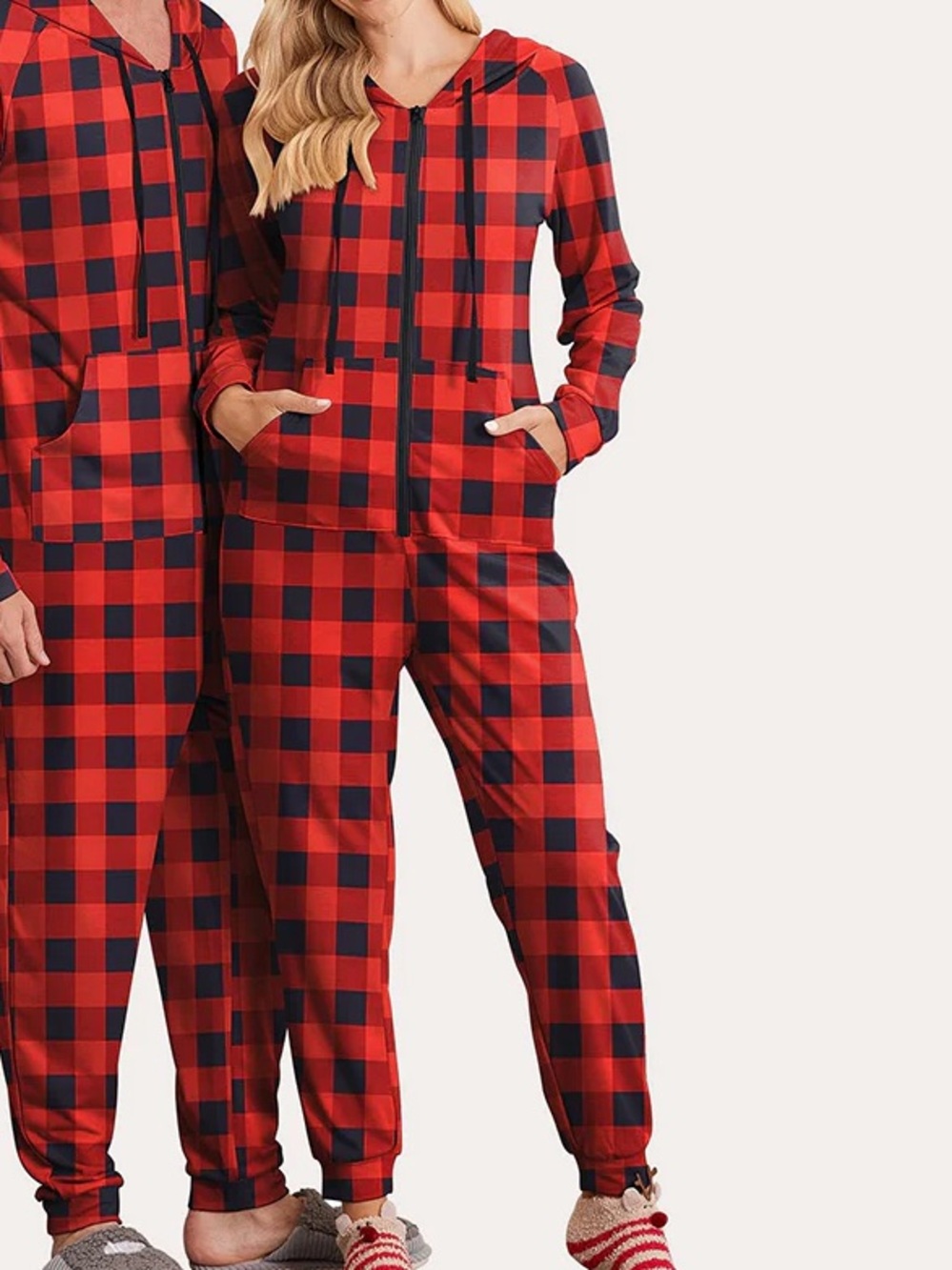 Ekouaer Christmas Hooded Onesie Pajamas